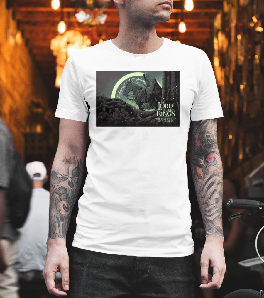 The Lord Of The Rings The Fellowship Of The Ring Nazgûl And Hobbits Scene T-Shirt