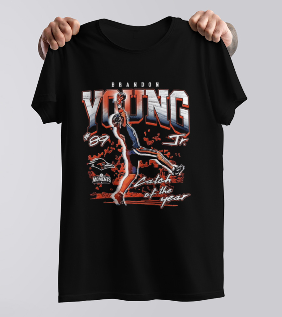 Brandon Young Jr. #89 UTSA Roadrunners Moments Catch Of The Year T-Shirt