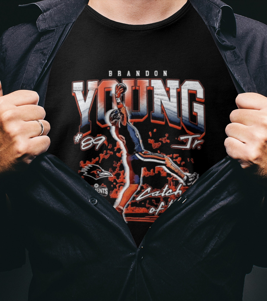 Brandon Young Jr. #89 UTSA Roadrunners Moments Catch Of The Year T-Shirt