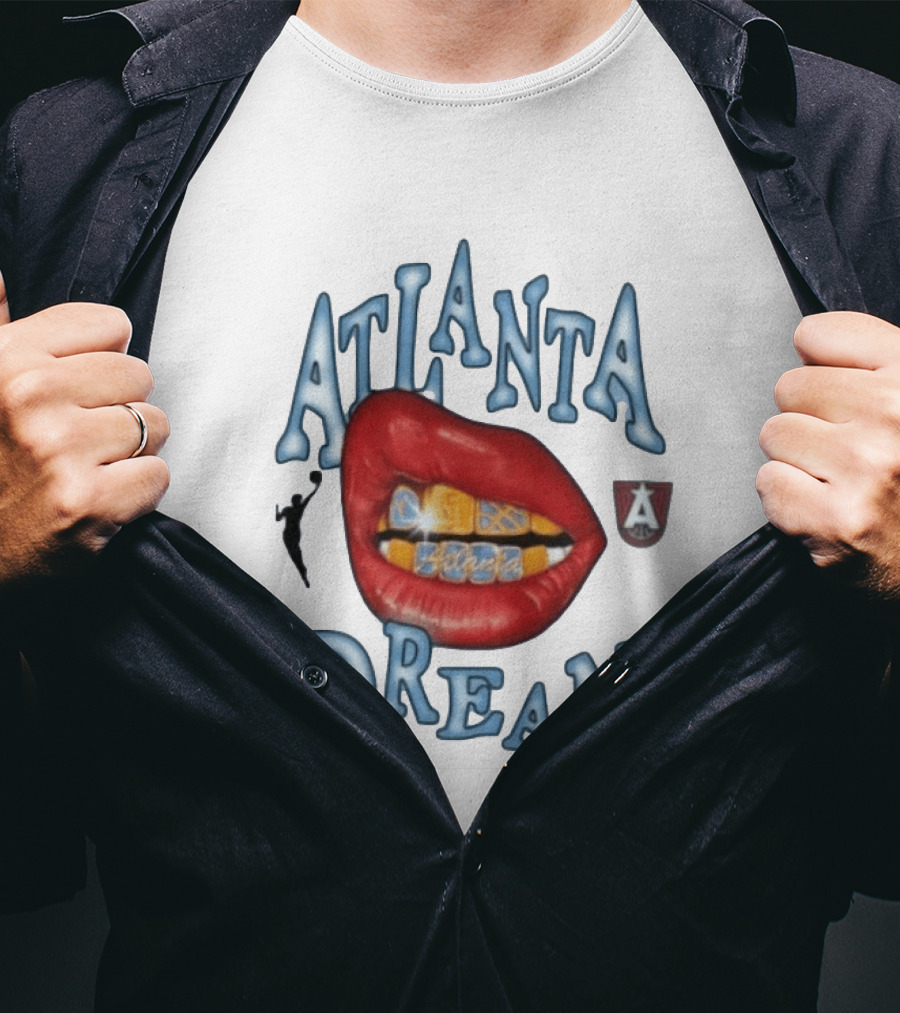 Atlanta Dream WNBA Basketball Lips T-Shirt