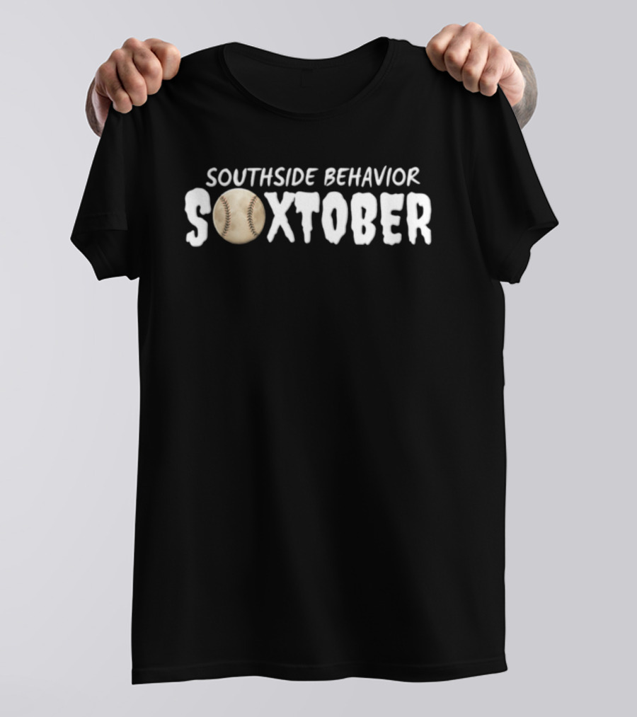 SoxTober Southside Behavior Baseball T-Shirt