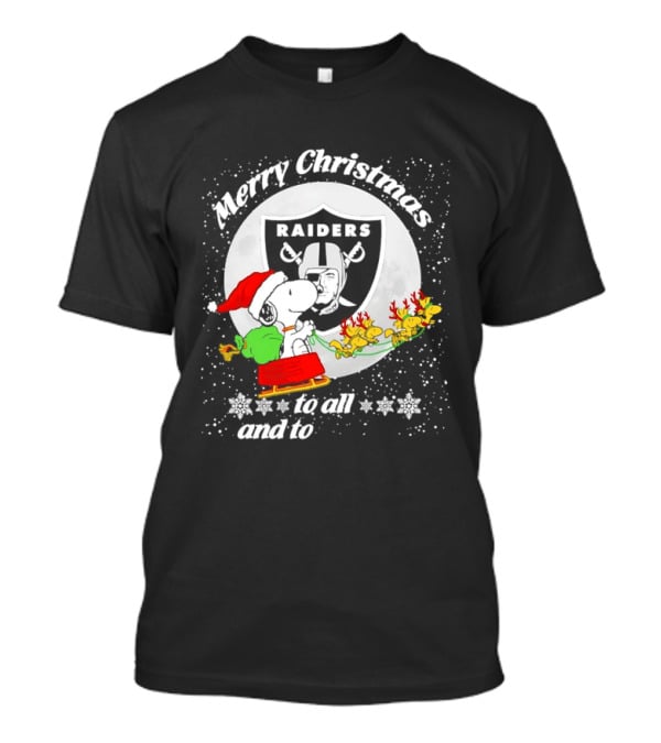 Merry Christmas Raiders Snoopy Santa Reindeer T-Shirt