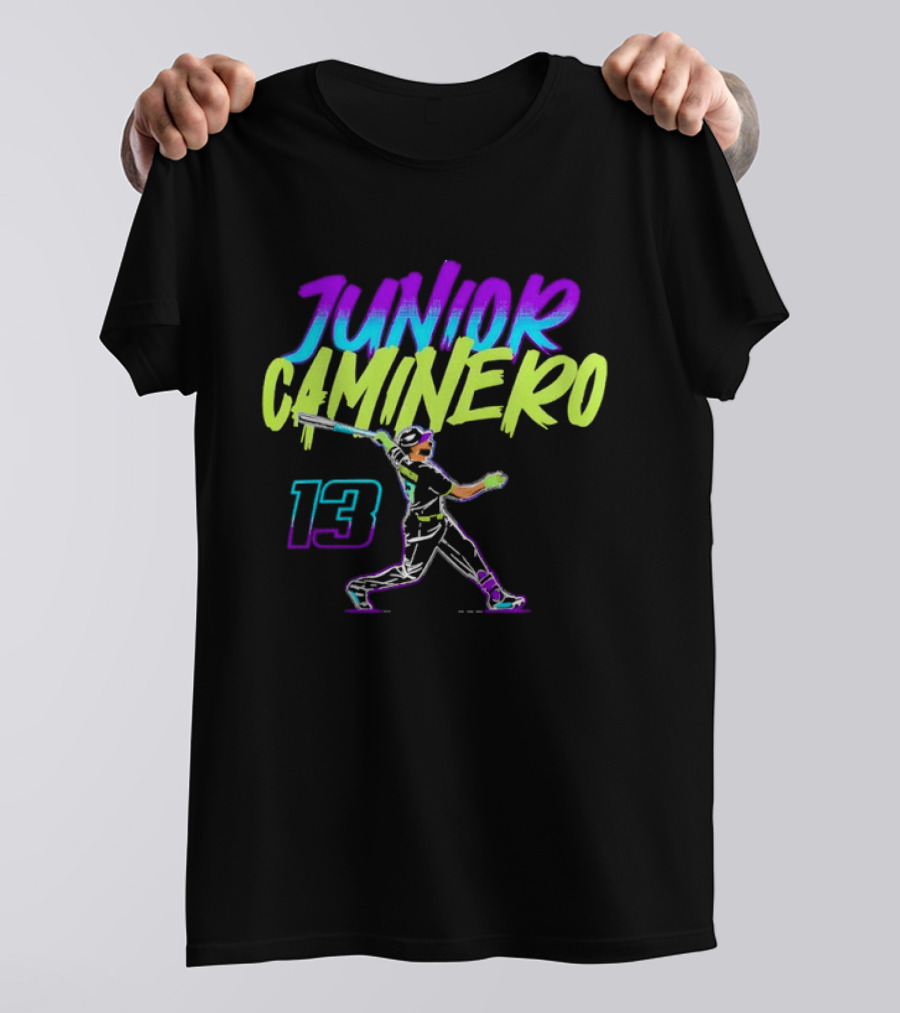 Junior Caminero 13 Tampa Bay Rays Baseball Player Dynamic T-Shirt