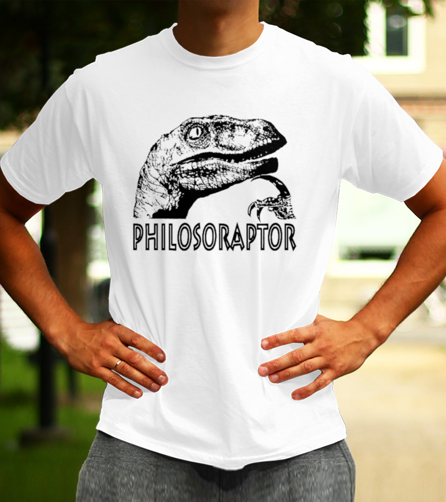 Philosoraptor Dinosaur Philosophy Meme T-Shirt