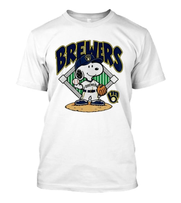 Brewers Snoopy Baseball Take October Milwaukee MLB T-Shirt
