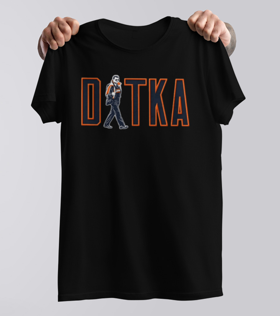Ditka Middle Finger Da Bears Walking Flick Off T-Shirt