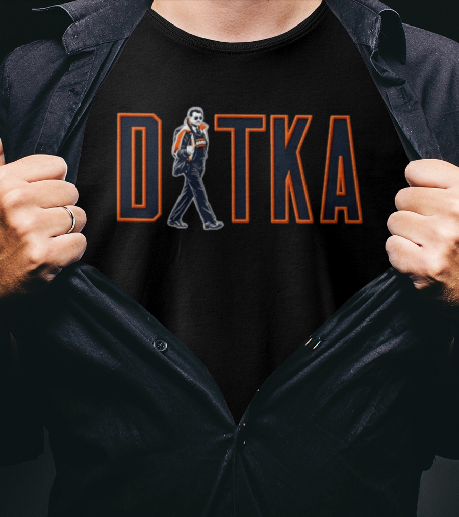 Ditka Middle Finger Da Bears Walking Flick Off T-Shirt