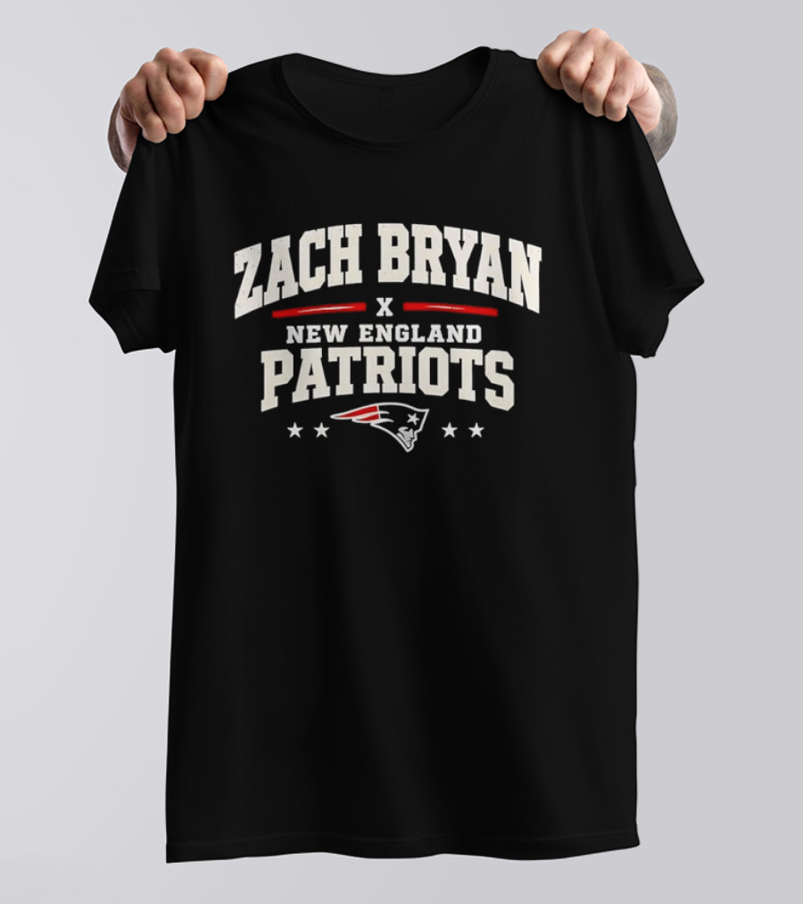 Zach Bryan X New England Patriots Collaboration T-Shirt