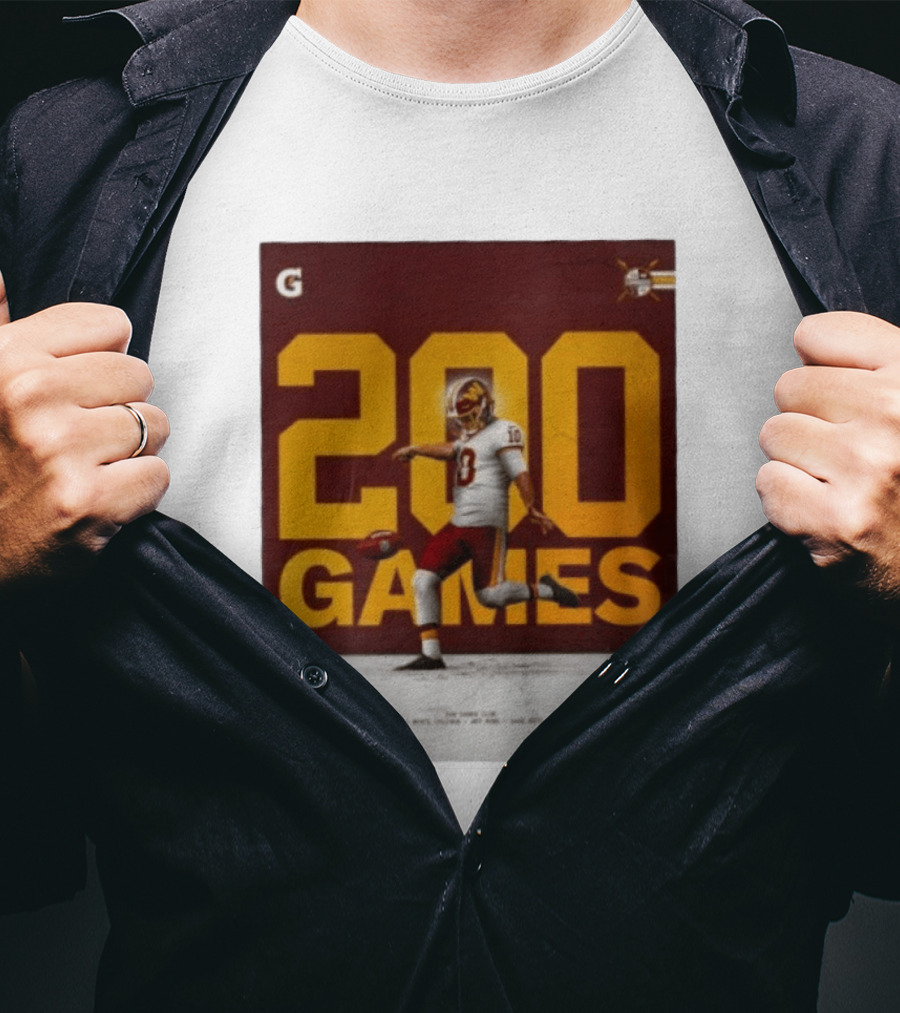 200 Games Tress Way 200 Games Club Washington Commanders T-Shirt