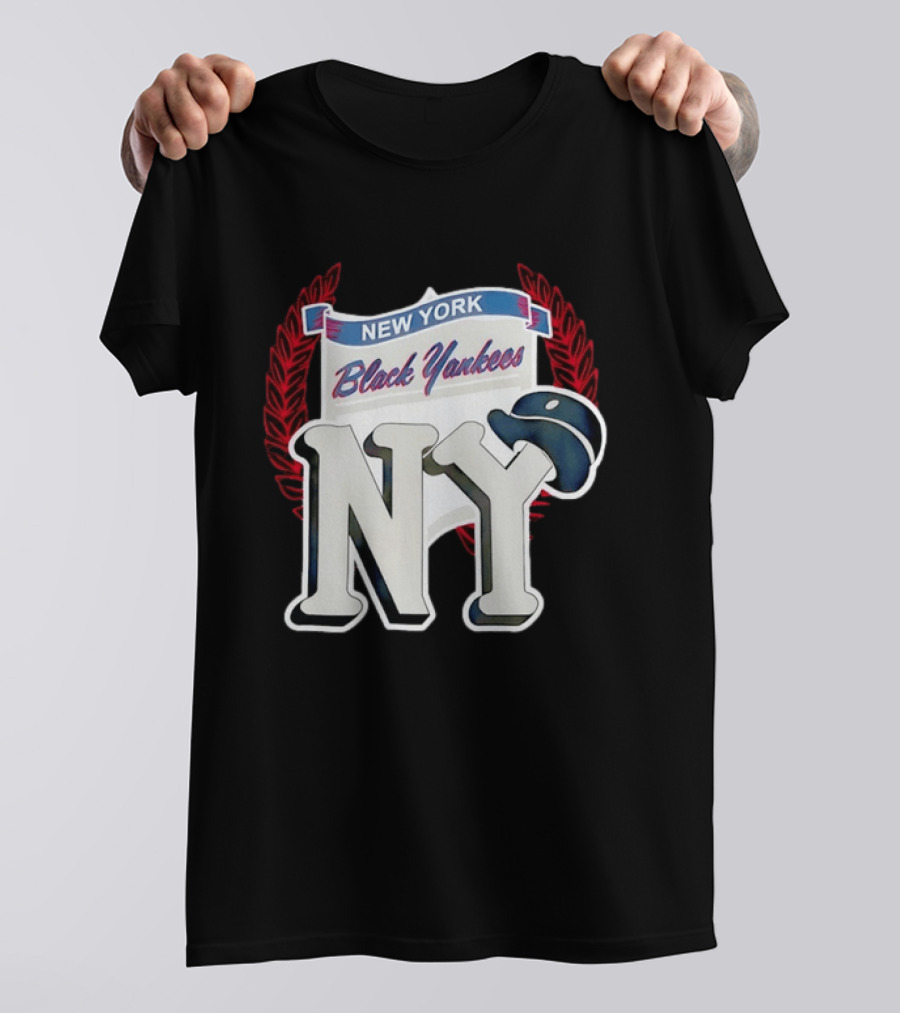 New York Black Yankees NY Negro Leagues History Emblem With Cap T-Shirt