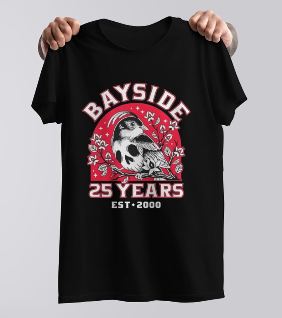 Bayside 25 Years Est 2000 Bird Alternative Rock Anniversary T-Shirt