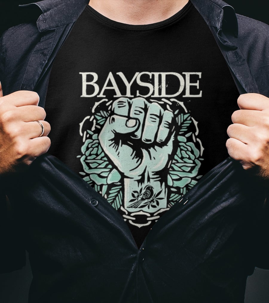 Bayside Fist And Bird Alternative Rock Band T-Shirt