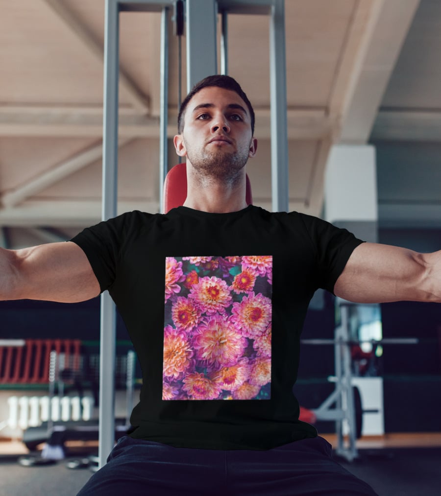 Many Pink And Orange Chrysanthemum Flowers In Full Bloom T-Shirt