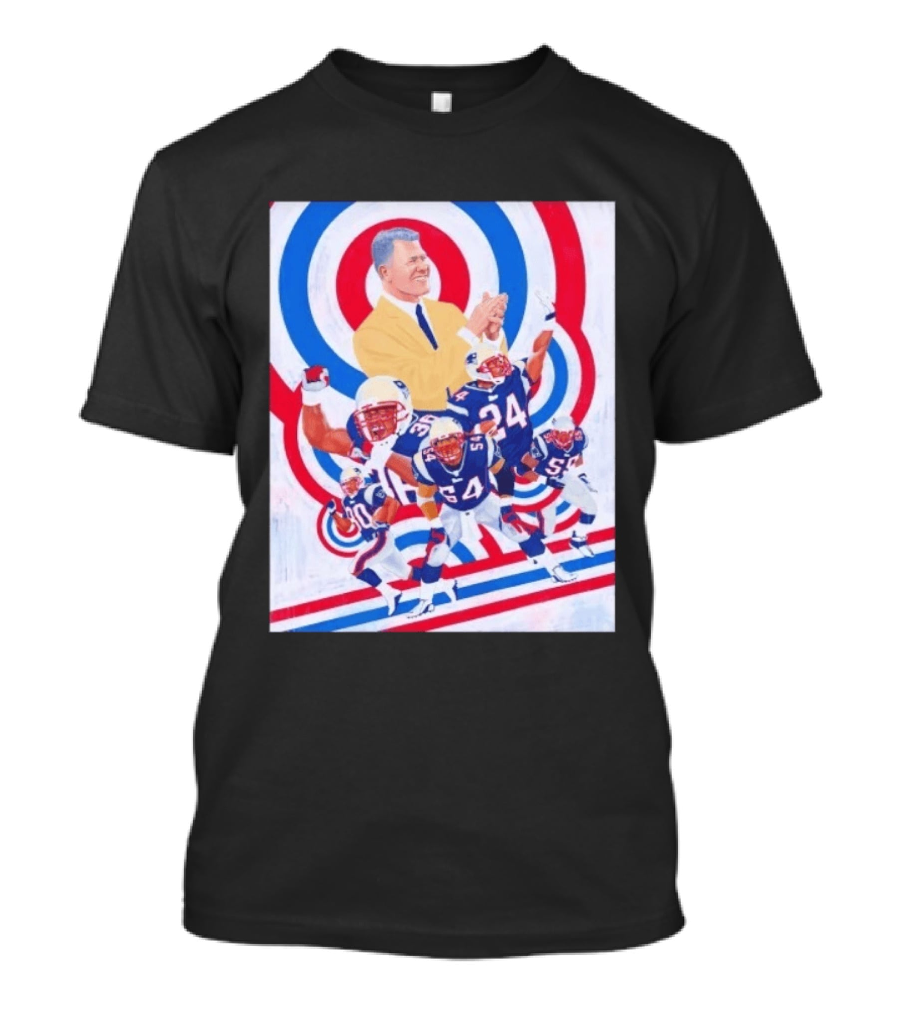 Patriots Celebration Collage With Bill Belichick And Legendary Players T-Shirt