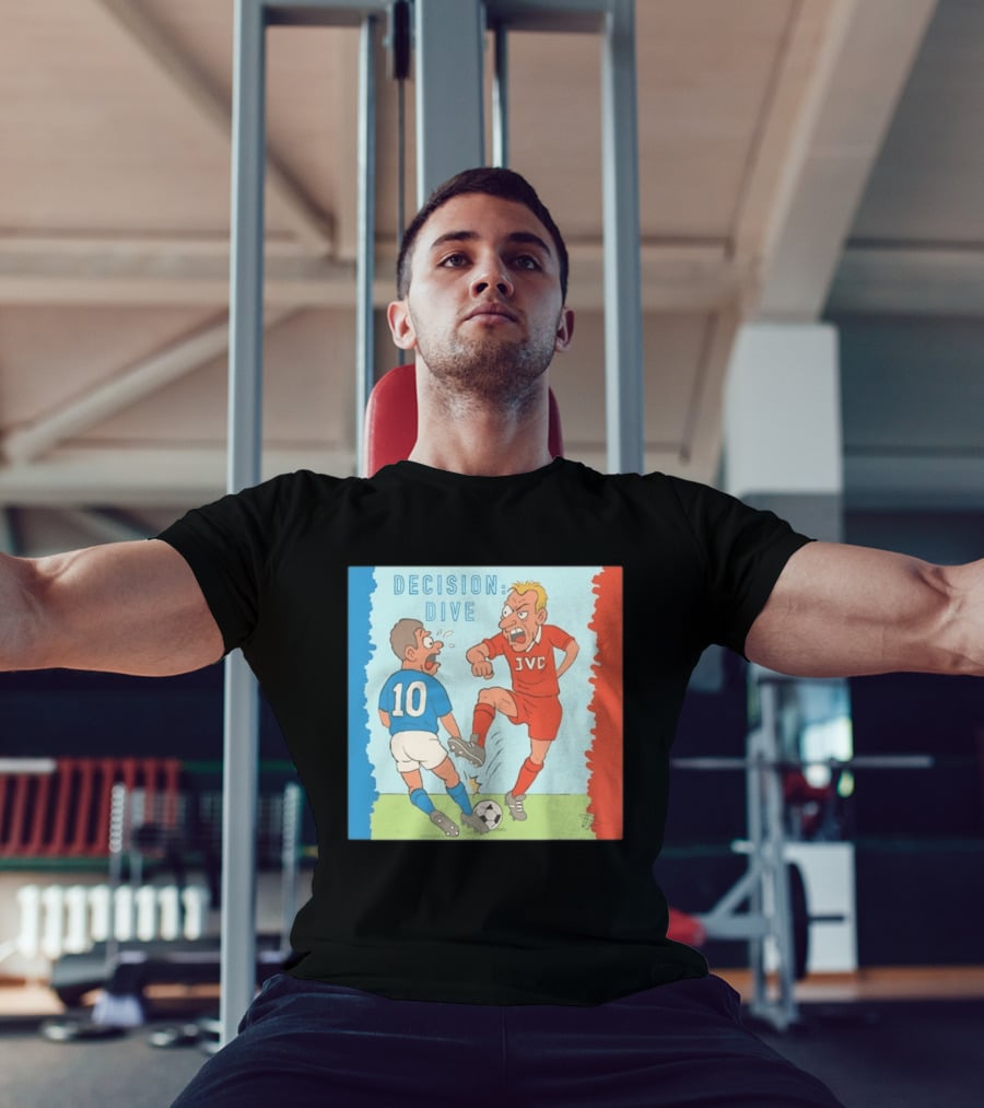 Decision Dive JVC Arsenal Football Cartoon Vintage Rivalry T-Shirt