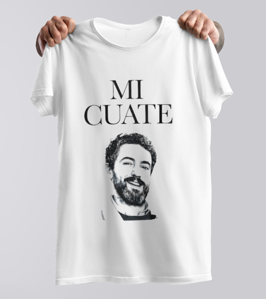 Mi Cuate Minimalist Portrait Spanish Slang Friend T-Shirt