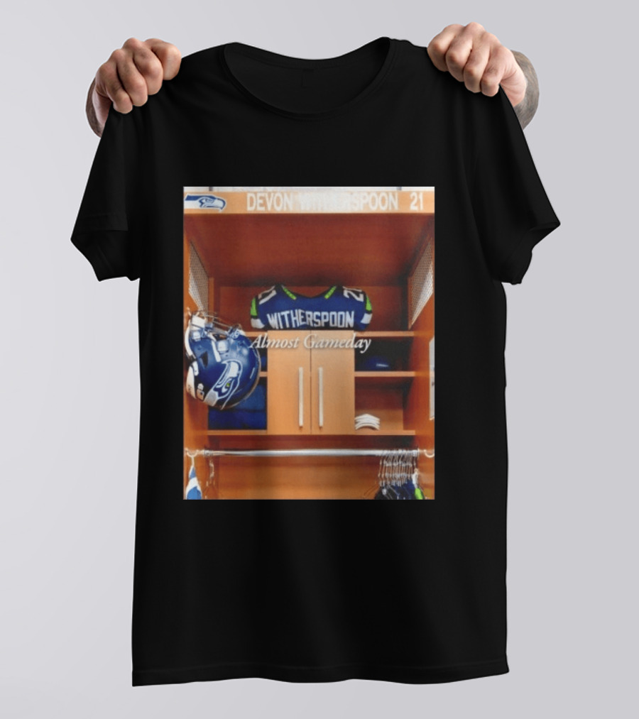 Devon Witherspoon Seattle Seahawks 21 Almost Gameday Locker Room T-Shirt