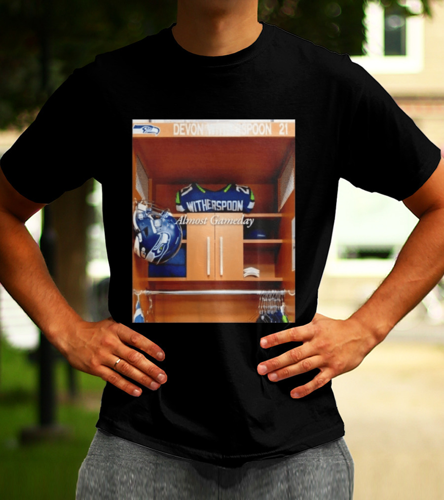 Devon Witherspoon Seattle Seahawks 21 Almost Gameday Locker Room T-Shirt