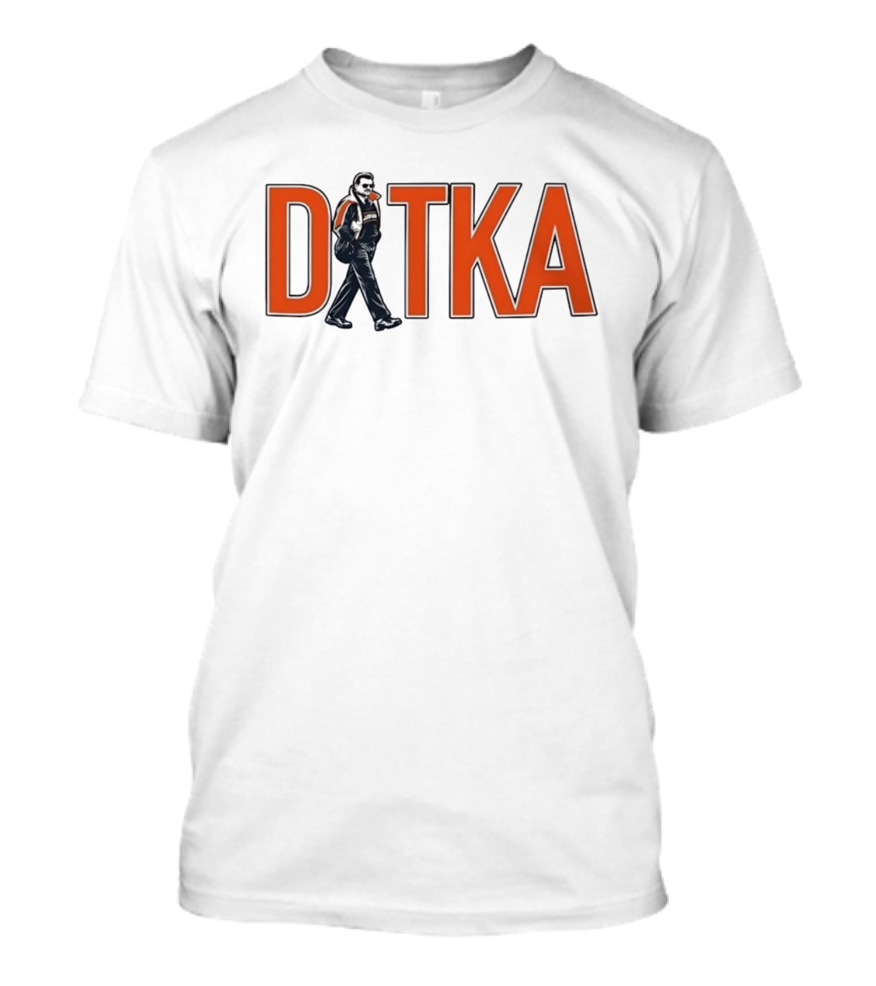 Mike Ditka Chicago Bears Ditka Wordmark Walking Sideline T-Shirt