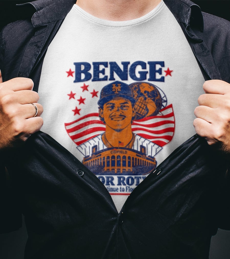 Benge Citi Field Stars Stripes Carson Will Continue To Flourish In Queens T-Shirt