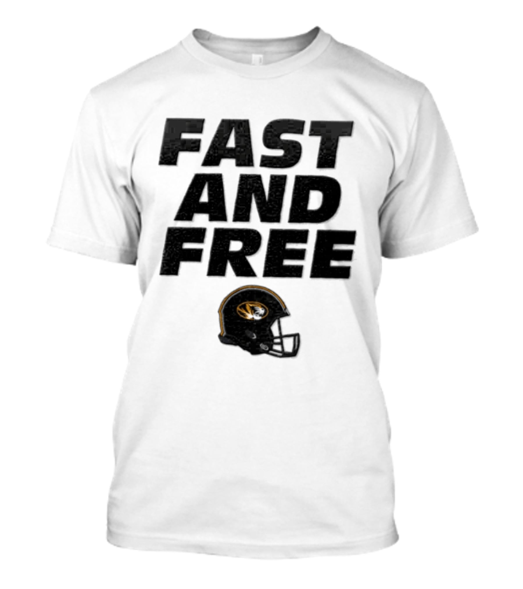 Missouri Tigers NCAA Football Fast And Free Helmet T-Shirt