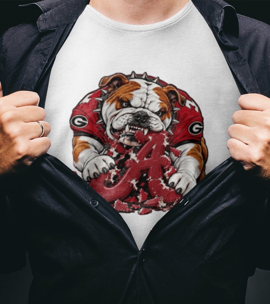 Georgia Bulldogs Crushing Alabama Crimson Tide Rivalry Showdown T-Shirt