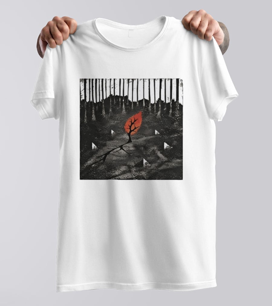 Sleeping With Sirens Tree Forest Alternative Rock Red Leaf T-Shirt
