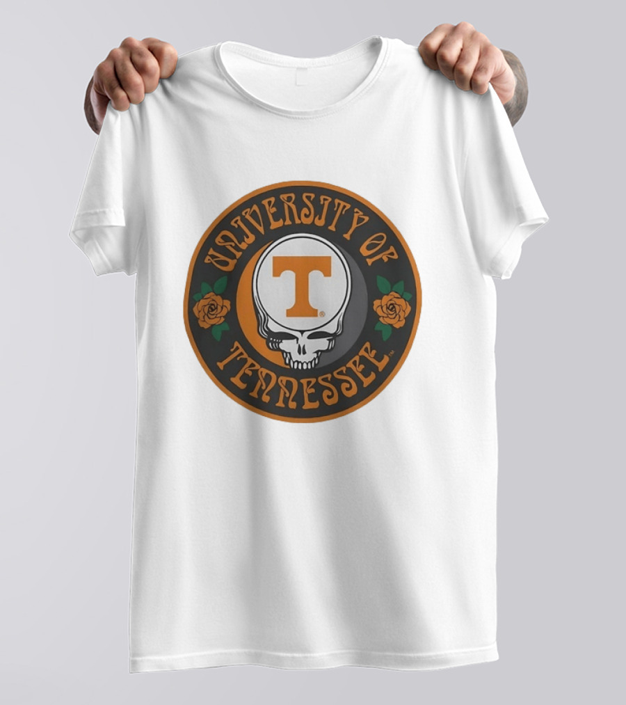 University Of Tennessee Grateful Dead Steal Your Face Skull Roses T-Shirt