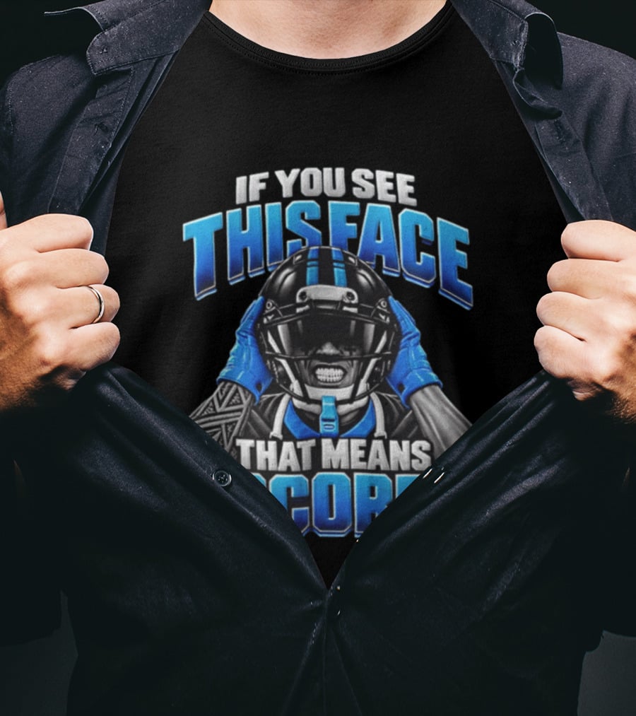 Xavier Legette Carolina Panthers This Face That Means I Scored T-Shirt