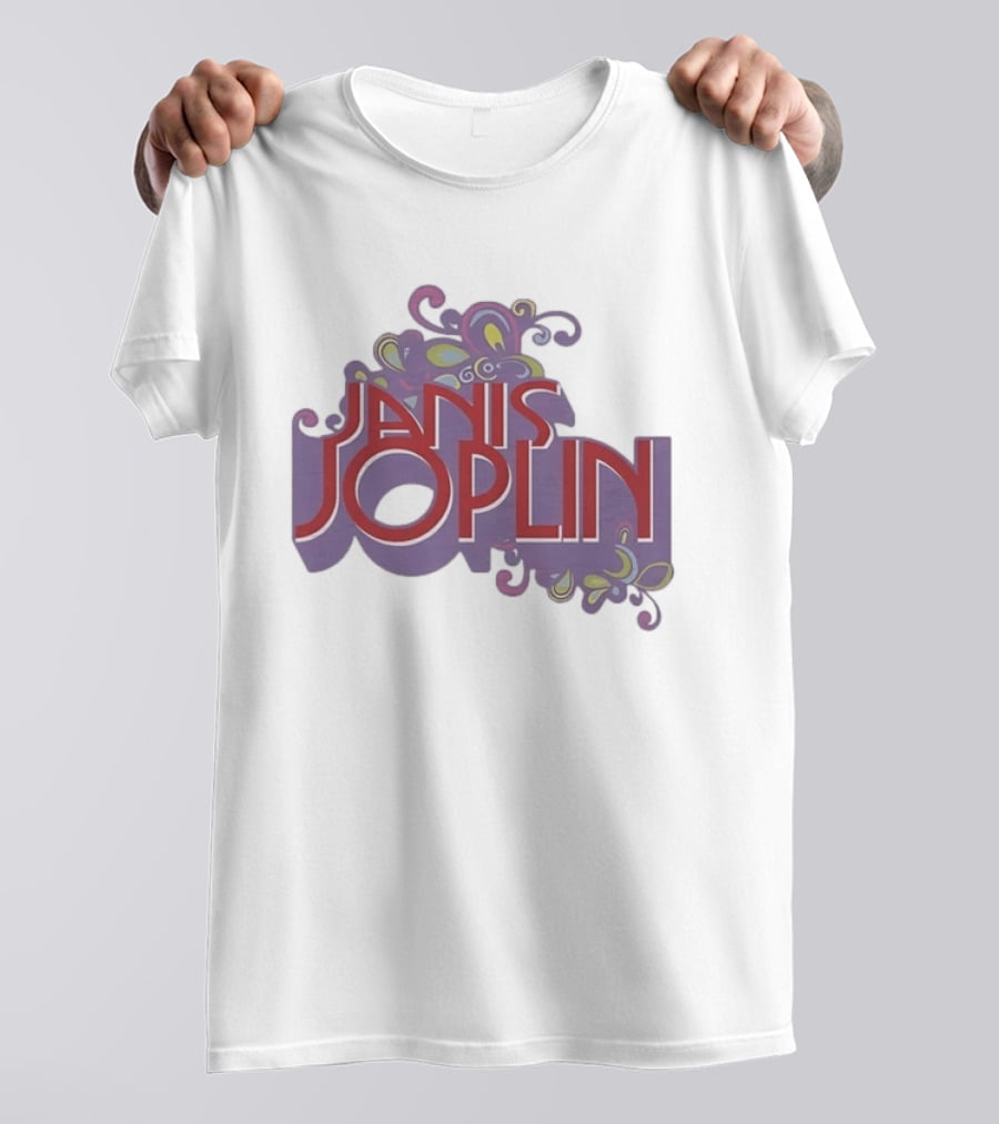 Janis Joplin Psychedelic Floral Rock Music T-Shirt