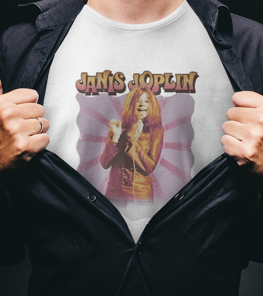 Janis Joplin Rock Legend Iconic Singer Image T-Shirt