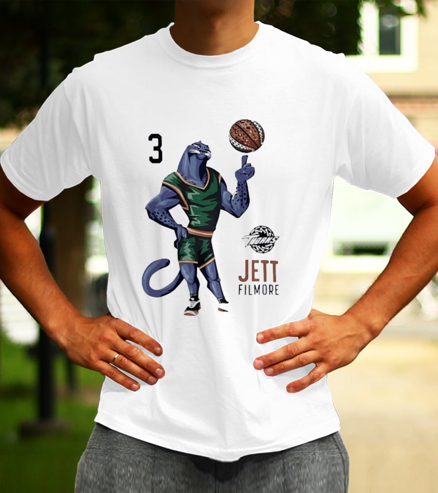 Jett Filmore Tharks Number 3 Basketball Player Panther T-Shirt