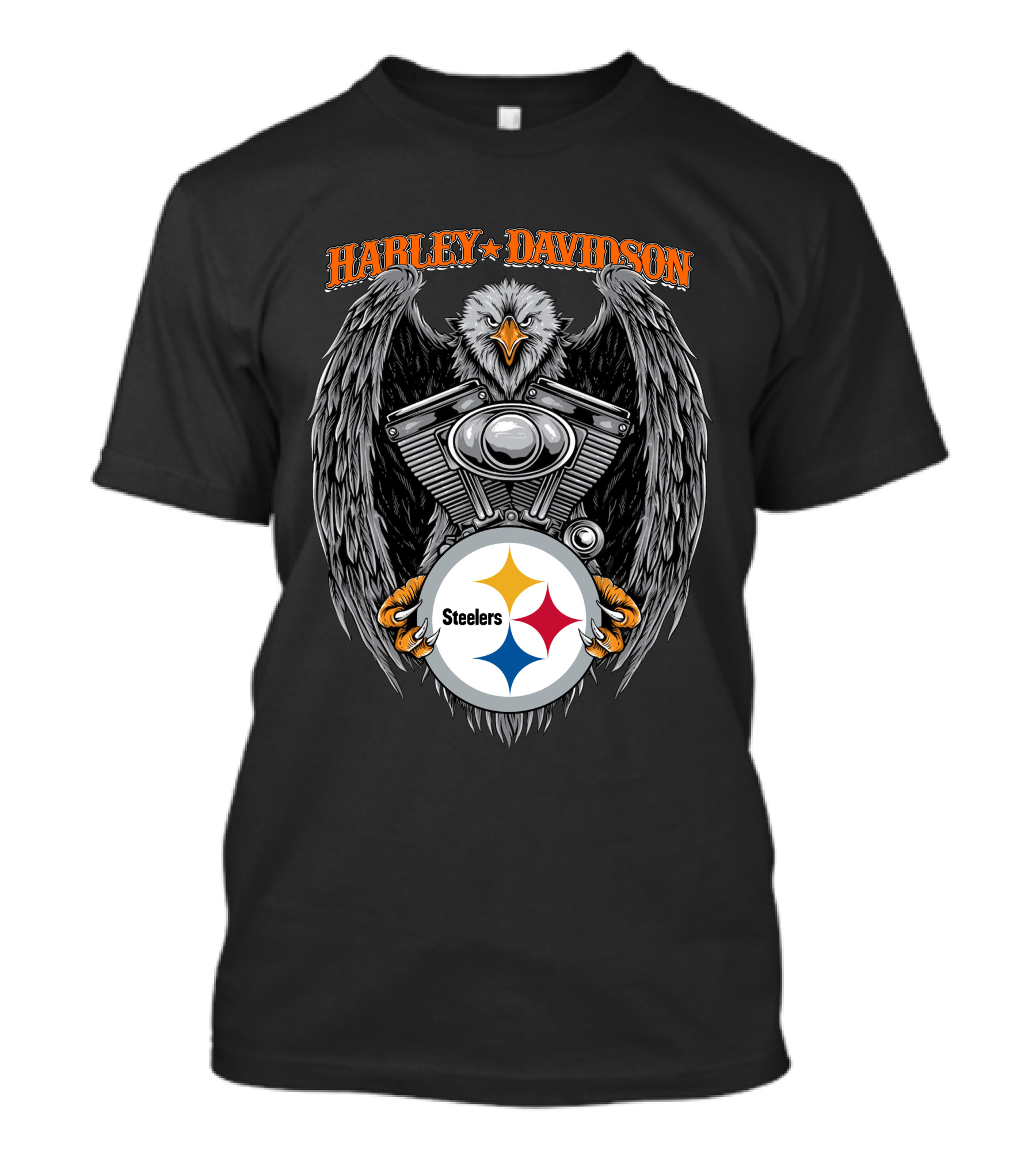 Harley Davidson Eagle Pittsburgh Steelers Collaboration T-Shirt