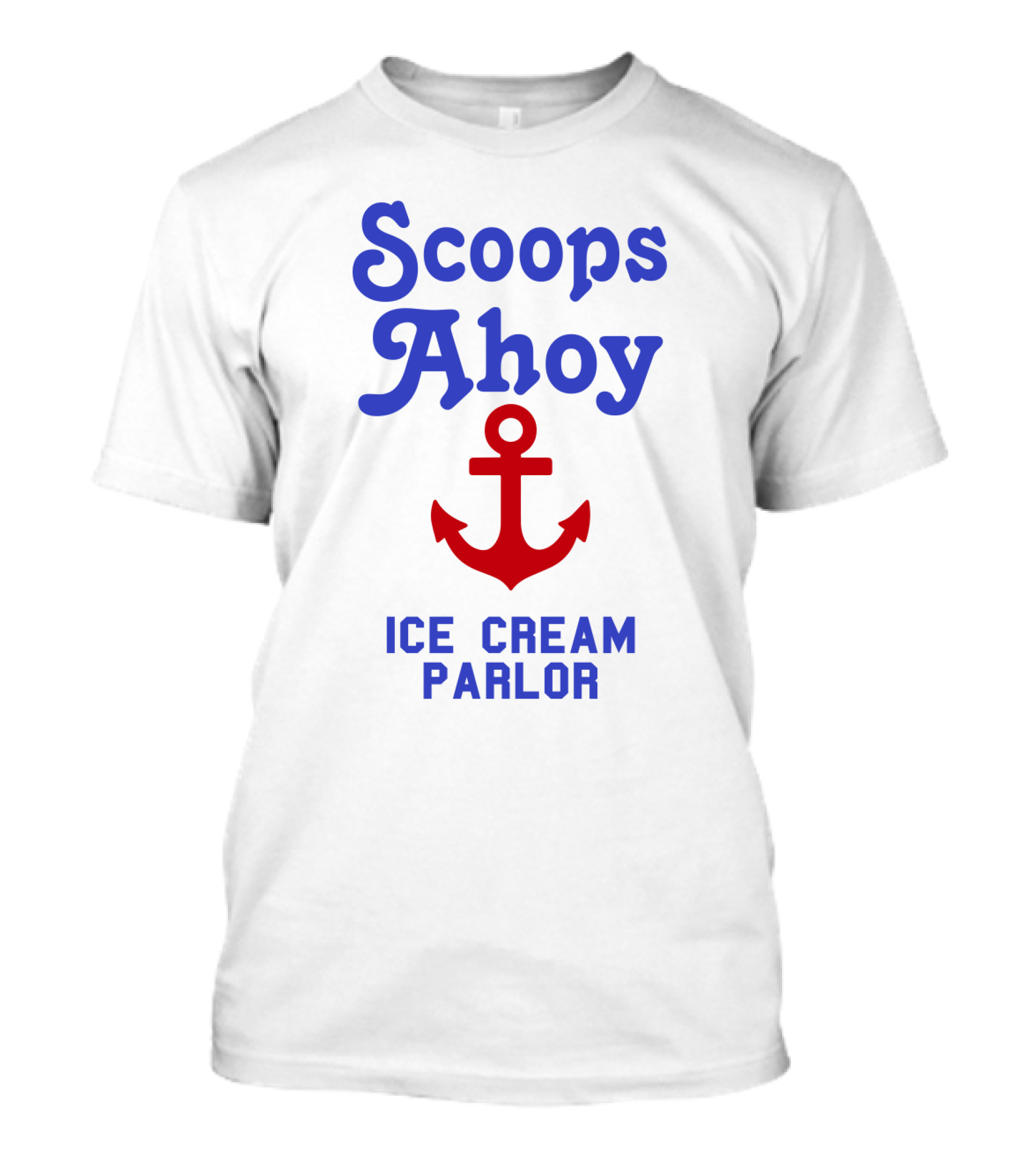 Scoops Ahoy Ice Cream Parlor Red Anchor Logo Iconic Stranger Things Merchandise T-Shirt