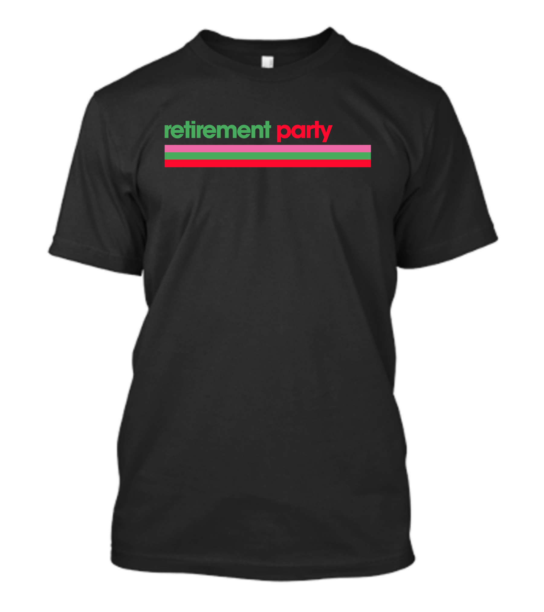 Retirement Party The Last Dsilvv Striped Pink Green T-Shirt