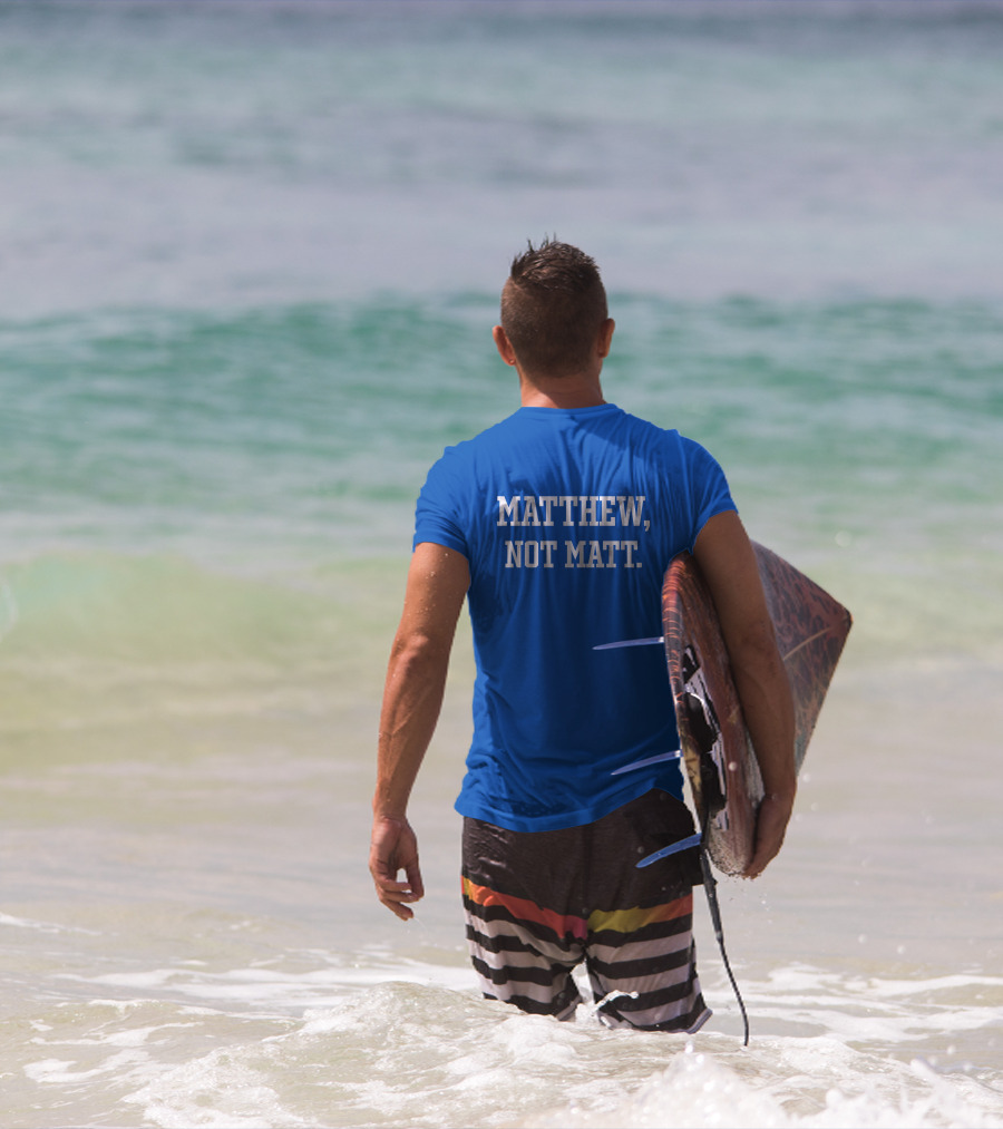 Matthew Not Matt Kelly Stafford Jourdan Rodrigue Blue T-Shirt