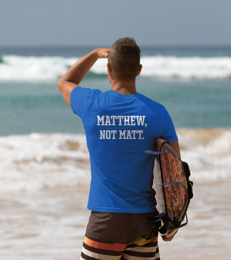 Matthew Not Matt Kelly Stafford Jourdan Rodrigue Blue T-Shirt