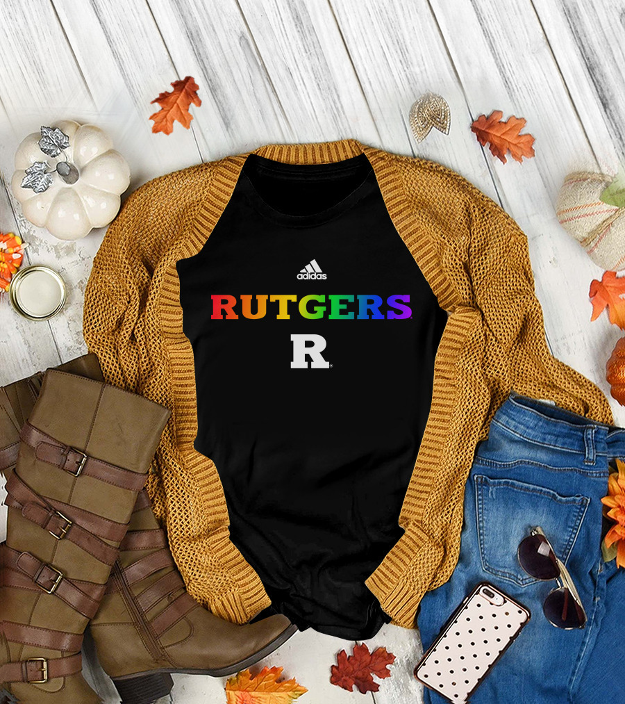 Rutgers R Rainbow Geo Baker Rutgers MBB T-Shirt