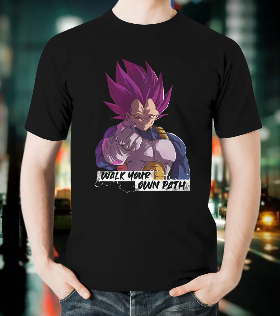Ultra Ego Motivational Merch Walk Your Own Path Emperor Big Vegeta T-Shirt