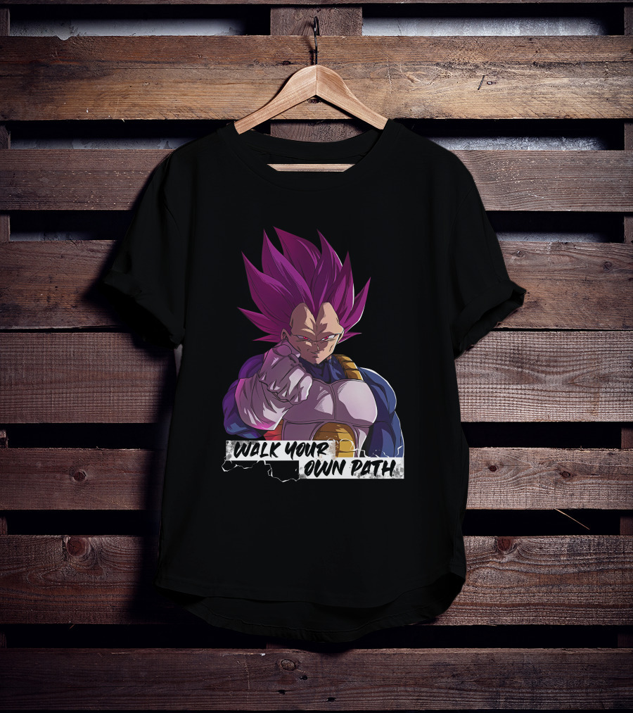 Ultra Ego Motivational Merch Walk Your Own Path Emperor Big Vegeta T-Shirt