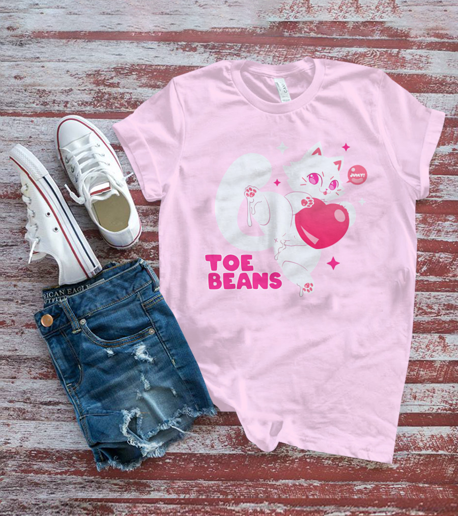 Toe Beans Juicy Cat Candy Heart Kawaii T-Shirt