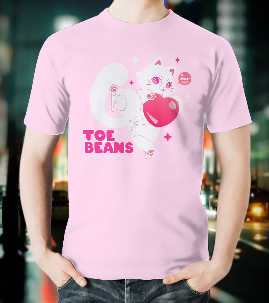 Toe Beans Juicy Cat Candy Heart Kawaii T-Shirt