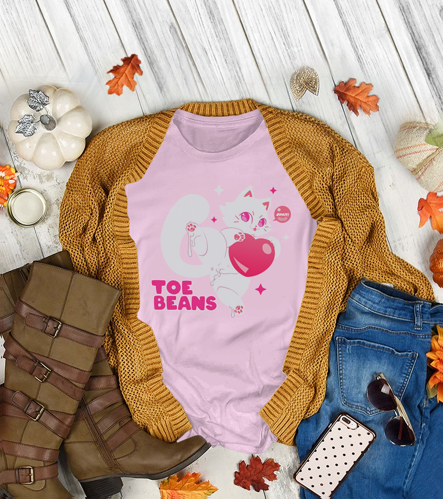 Toe Beans Juicy Cat Candy Heart Kawaii T-Shirt
