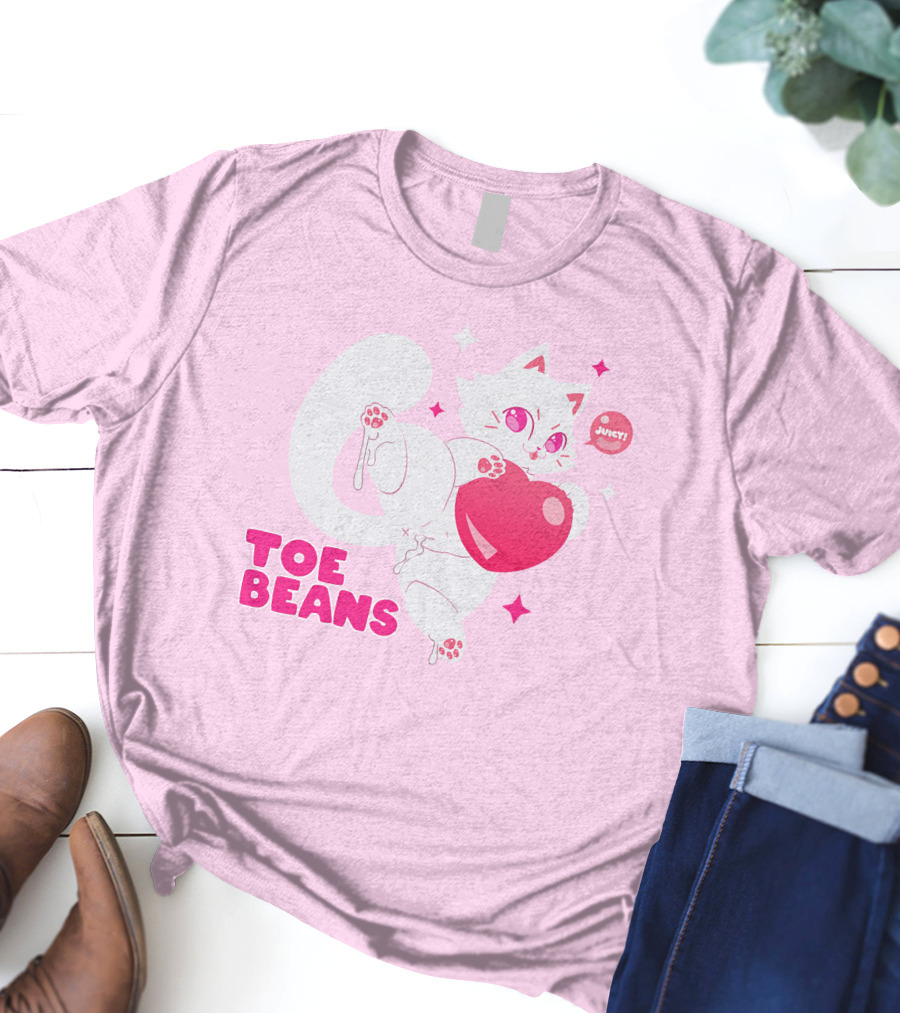Toe Beans Juicy Cat Candy Heart Kawaii T-Shirt