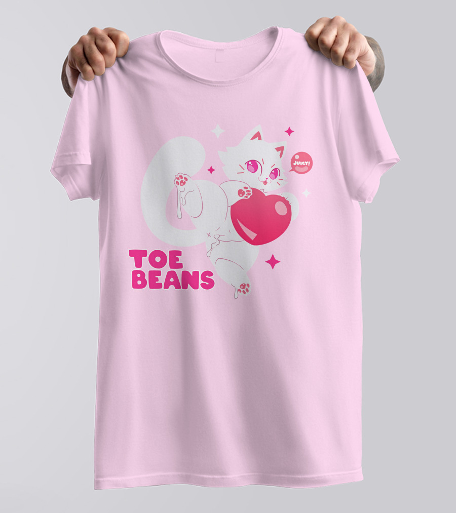 Toe Beans Juicy Cat Candy Heart Kawaii T-Shirt