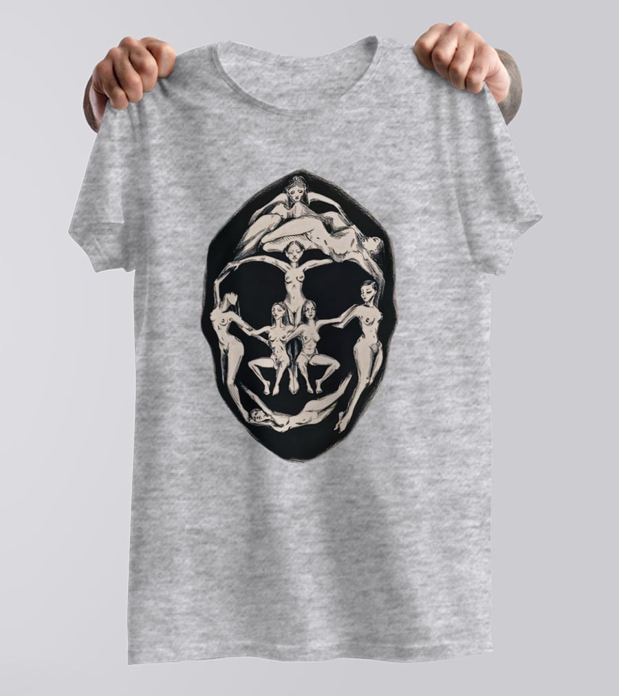 Girl Plastic Art Store Merch Dali Recreation Men's Heavyweight Surrealist Face T-Shirt