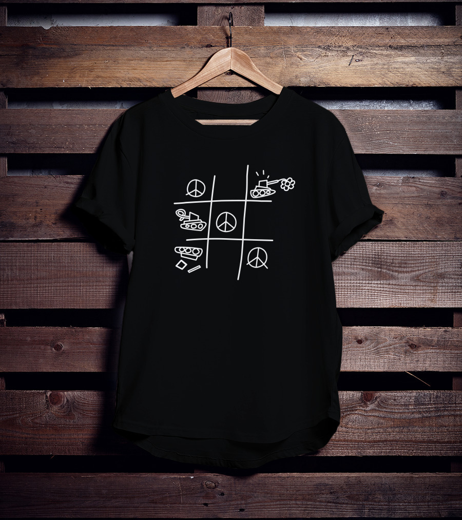 Aight Evo De Store Merch Tic Tac Toe Tanks Peace Symbols Frieden Gewinnt T-Shirt