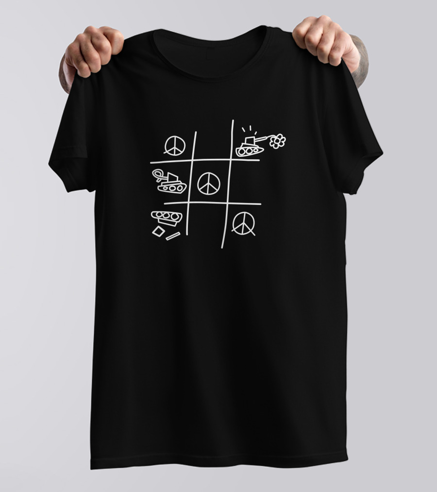 Aight Evo De Store Merch Tic Tac Toe Tanks Peace Symbols Frieden Gewinnt T-Shirt
