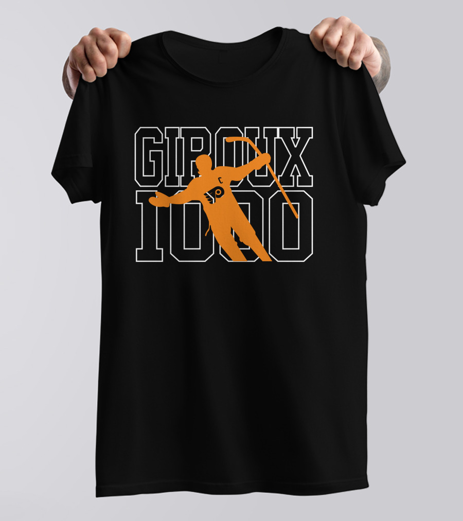 Claude Giroux Philadelphia Flyers Giroux 1000 Hockey Milestone T-Shirt