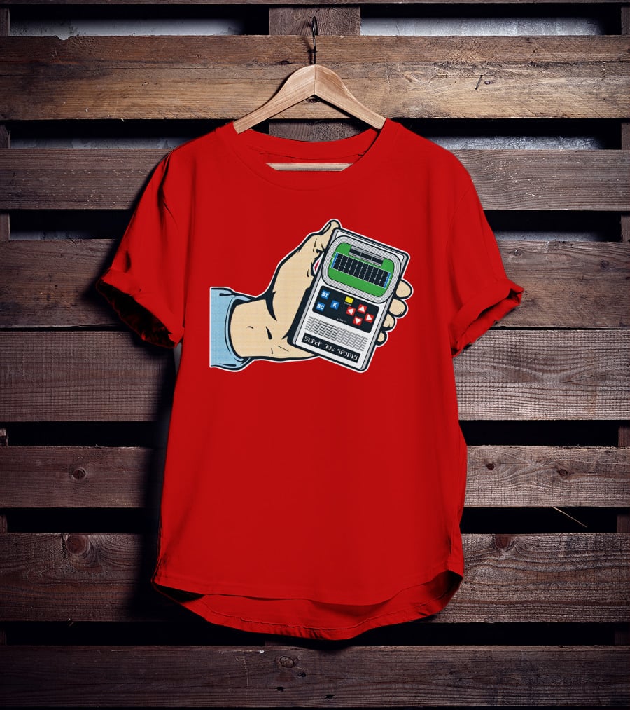 Super 70s Sports Handheld Electronic Football Vintage Style Retro Gaming Nostalgia T-Shirt